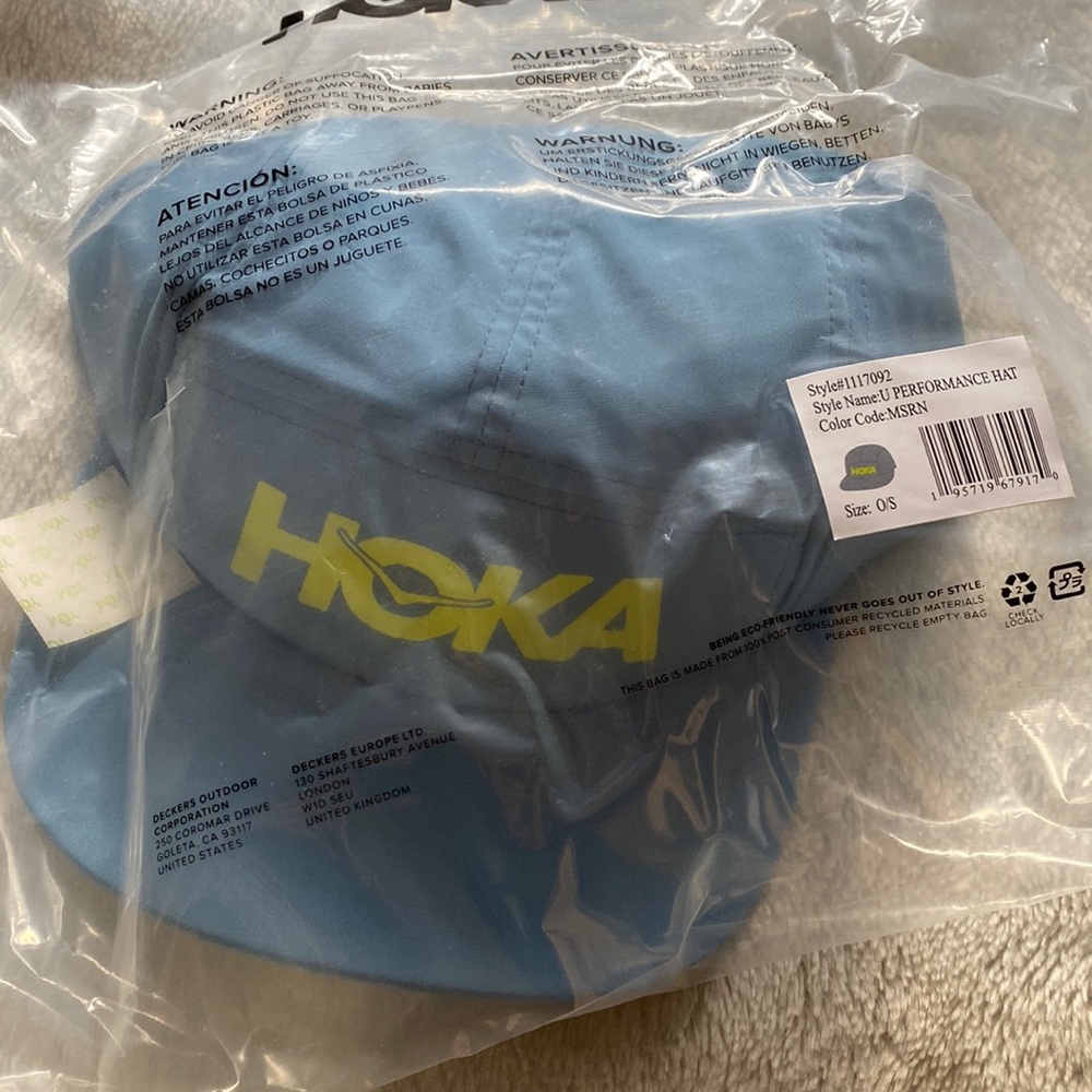 NWT HOKA foldable hat